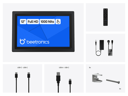 12 inch touchscreen metal (high-brightness)