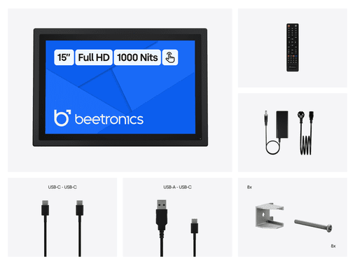 15 inch touchscreen (high brightness)