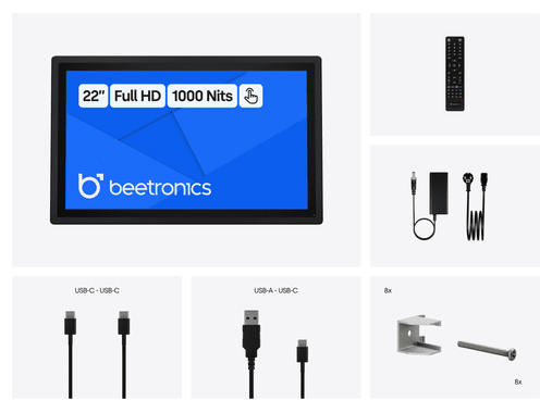 22 inch touchscreen metal (high brightness)