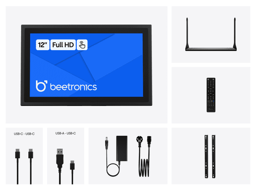 12 inch touchscreen metal